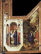 BROEDERLAM, Melchior Annunciation and Visitation oil painting on canvas